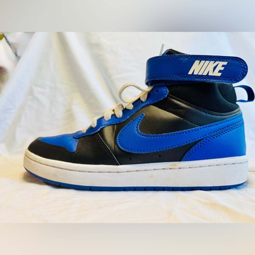 Nike Black and Blue High-Top Sneakers
